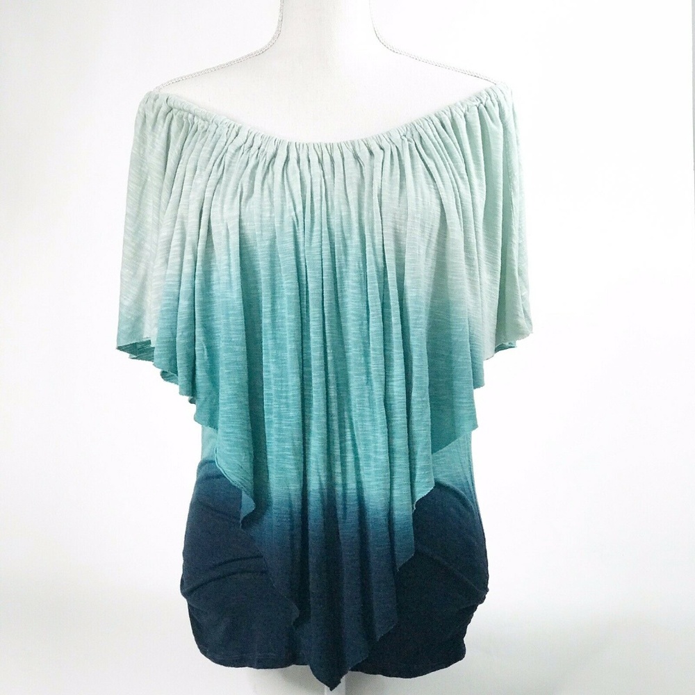 Young Fabulous & Broke YFB Boho Ombre‎ Blue Top XS